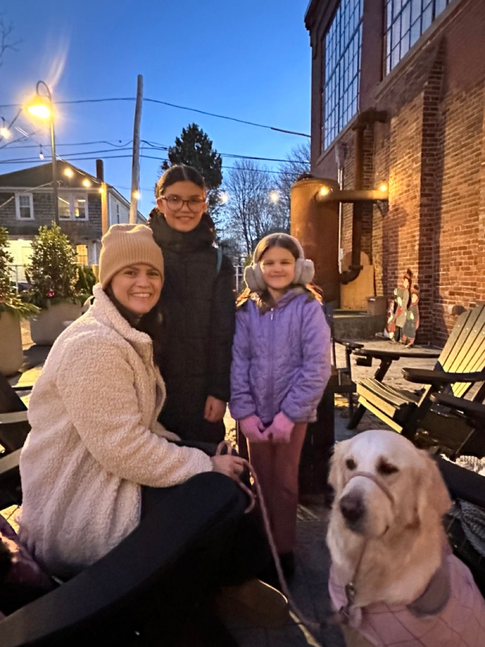 A family and their dog
