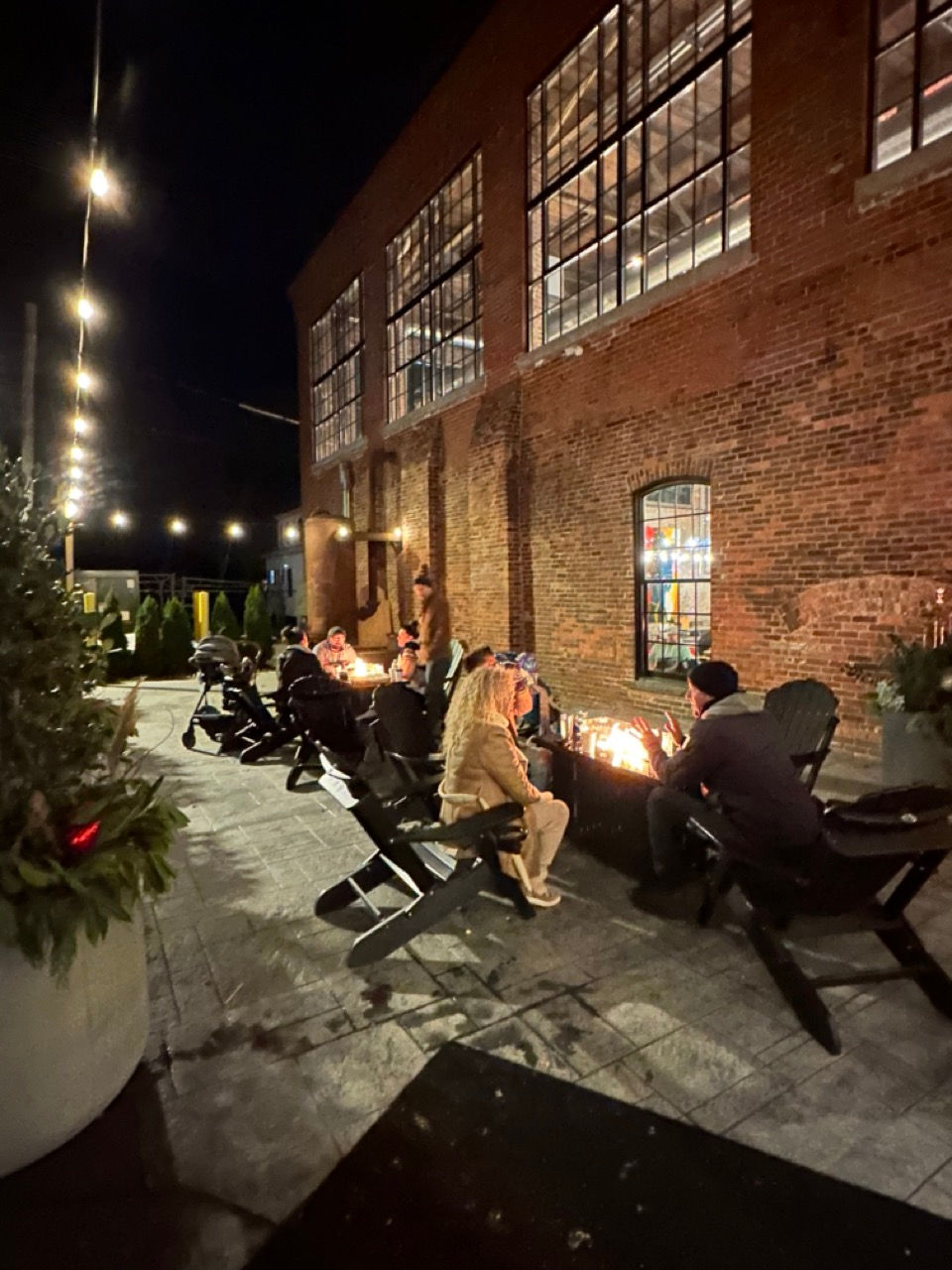 Fire pits after dark